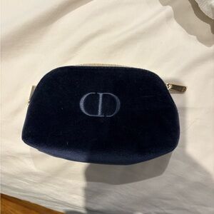 Dior Midnight Blue Velvet Cosmetic Bag